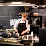 Chef working in restaurant Kirchen