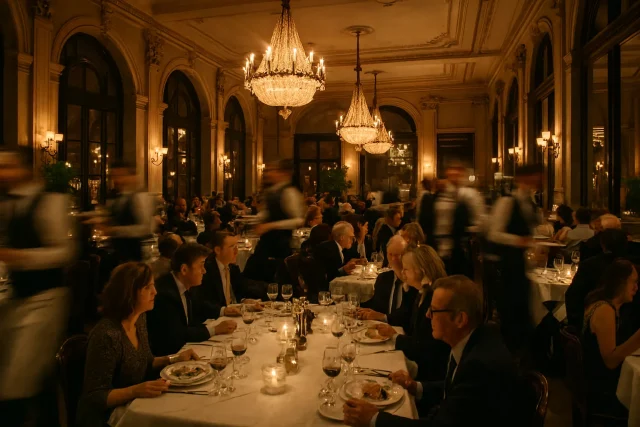 a packe fancy restaurant